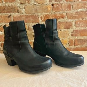 John Fluevog black leather booties